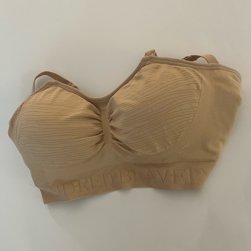 Kindred Bravely Nursing & Pumping Ribbed Nude Maternity/Everyday Bra Size L NWOT